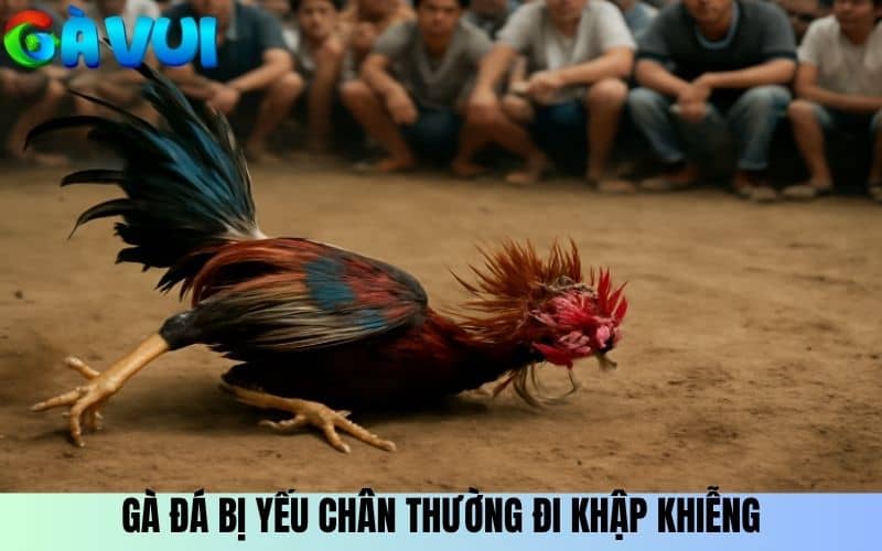 Gà đá bị yếu chân thường đi khập khiễng Gà đá bị yếu chân thường đi khập khiễng