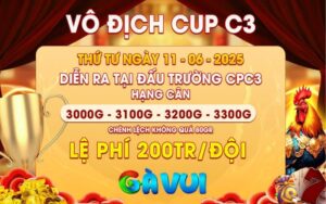 Thông báo giải vô địch Cup C3 ngày 11/06/2025